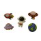 Buttons Galore Flatback Embellishments for Crafts - Spaced Out - 15 Pieces